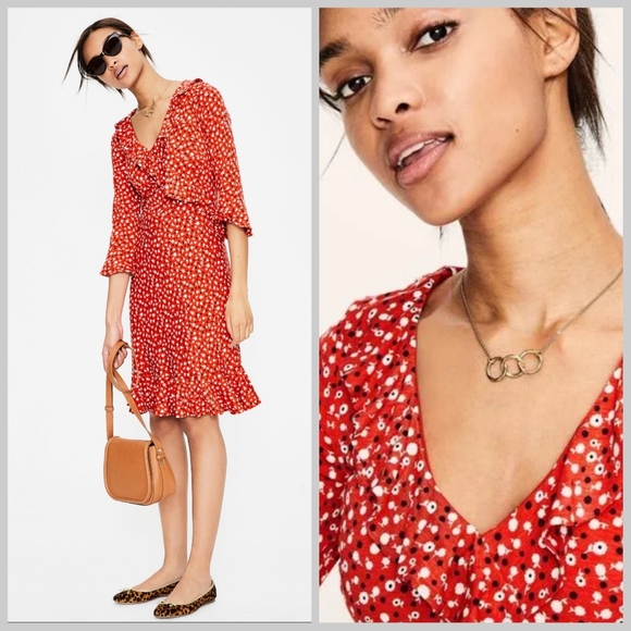 Boden Dresses & Skirts - BODEN Michaela jersey dress rosehip daisy ditsy